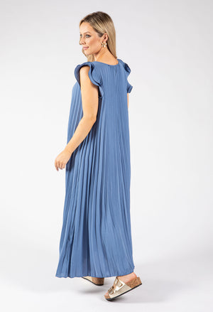 Plisse Pleated Pop Over Dress