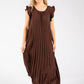 Plisse Pleated Pop Over Dress