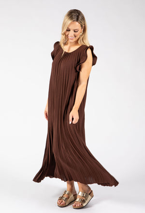 Plisse Pleated Pop Over Dress
