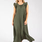 Plisse Pleated Pop Over Dress
