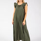 Plisse Pleated Pop Over Dress