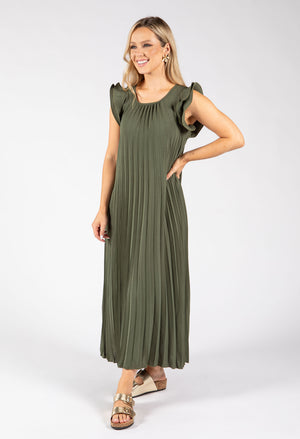 Plisse Pleated Pop Over Dress