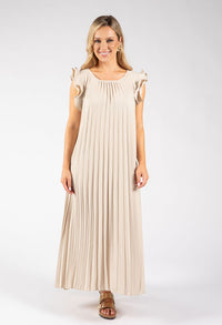 Plisse Pleated Pop Over Dress