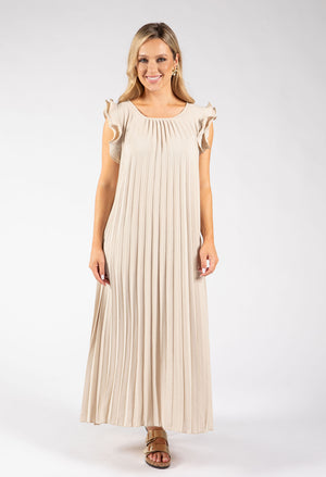 Plisse Pleated Pop Over Dress