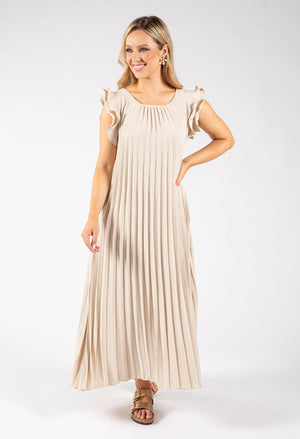 Plisse Pleated Pop Over Dress
