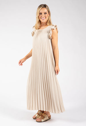 Plisse Pleated Pop Over Dress