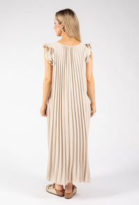 Plisse Pleated Pop Over Dress
