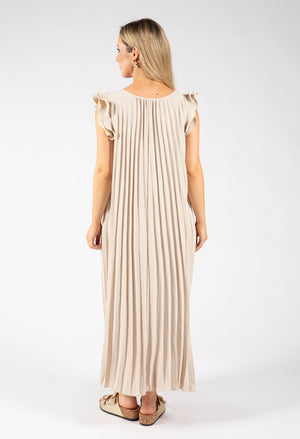 Plisse Pleated Pop Over Dress