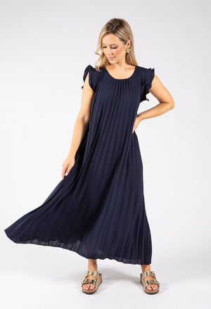 Plisse Pleated Pop Over Dress