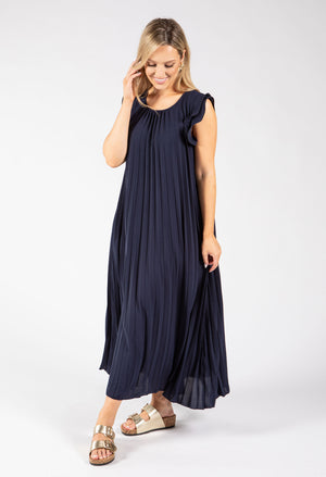 Plisse Pleated Pop Over Dress