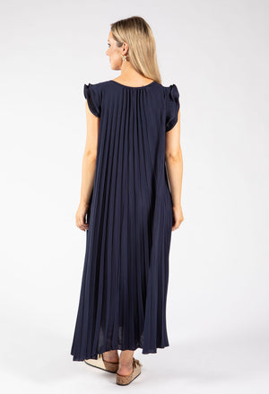 Plisse Pleated Pop Over Dress