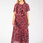 Polka Dot Plisse Pleated Midi Dress