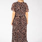 Polka Dot Plisse Pleated Midi Dress