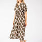 Geometric Print Shirt Dress