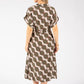 Geometric Print Shirt Dress