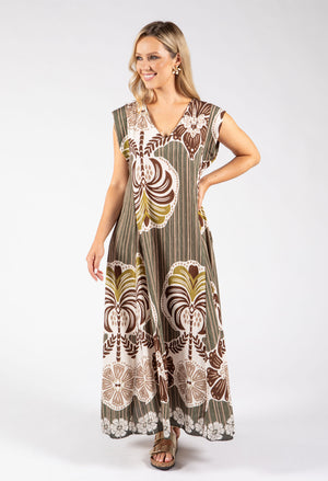 Abstract Print Summer Dress