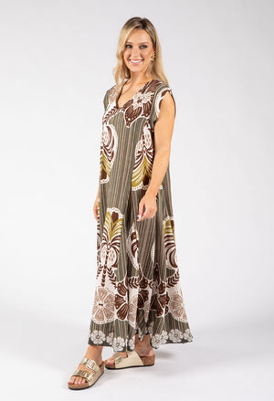Abstract Print Summer Dress