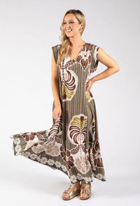 Abstract Print Summer Dress