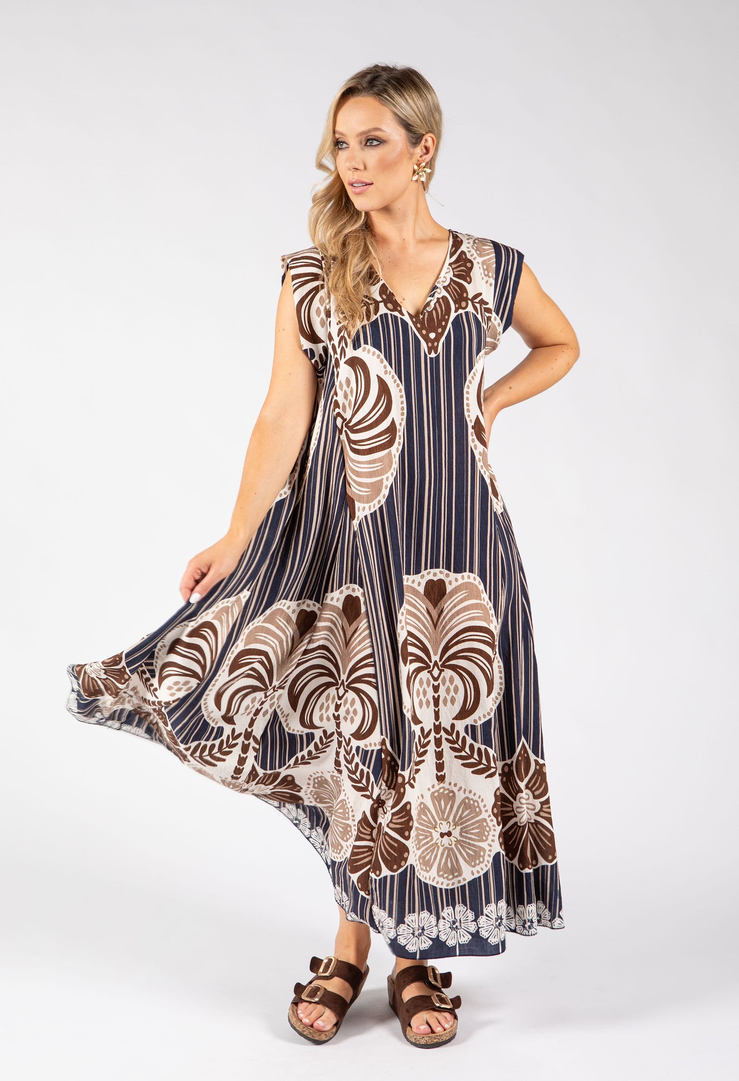 Abstract Print Summer Dress