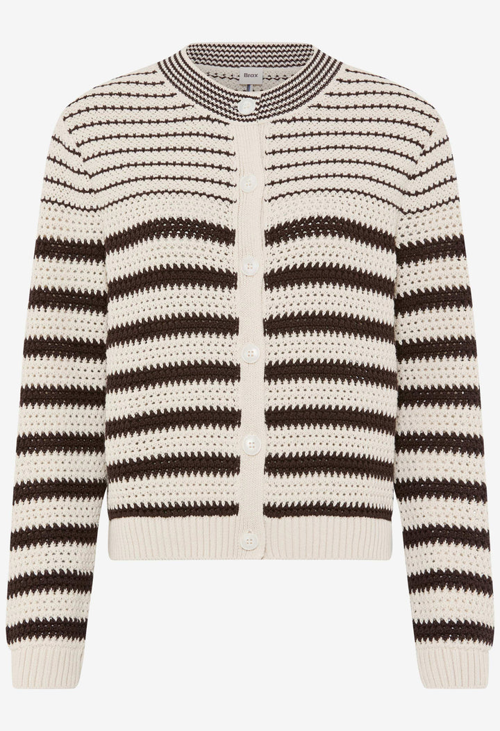Ann Striped Knit Cardigan