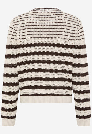Ann Striped Knit Cardigan