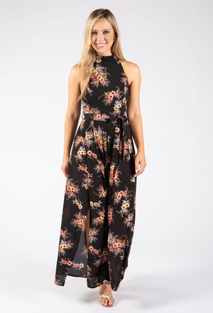 Floral Halter Jumpsuit