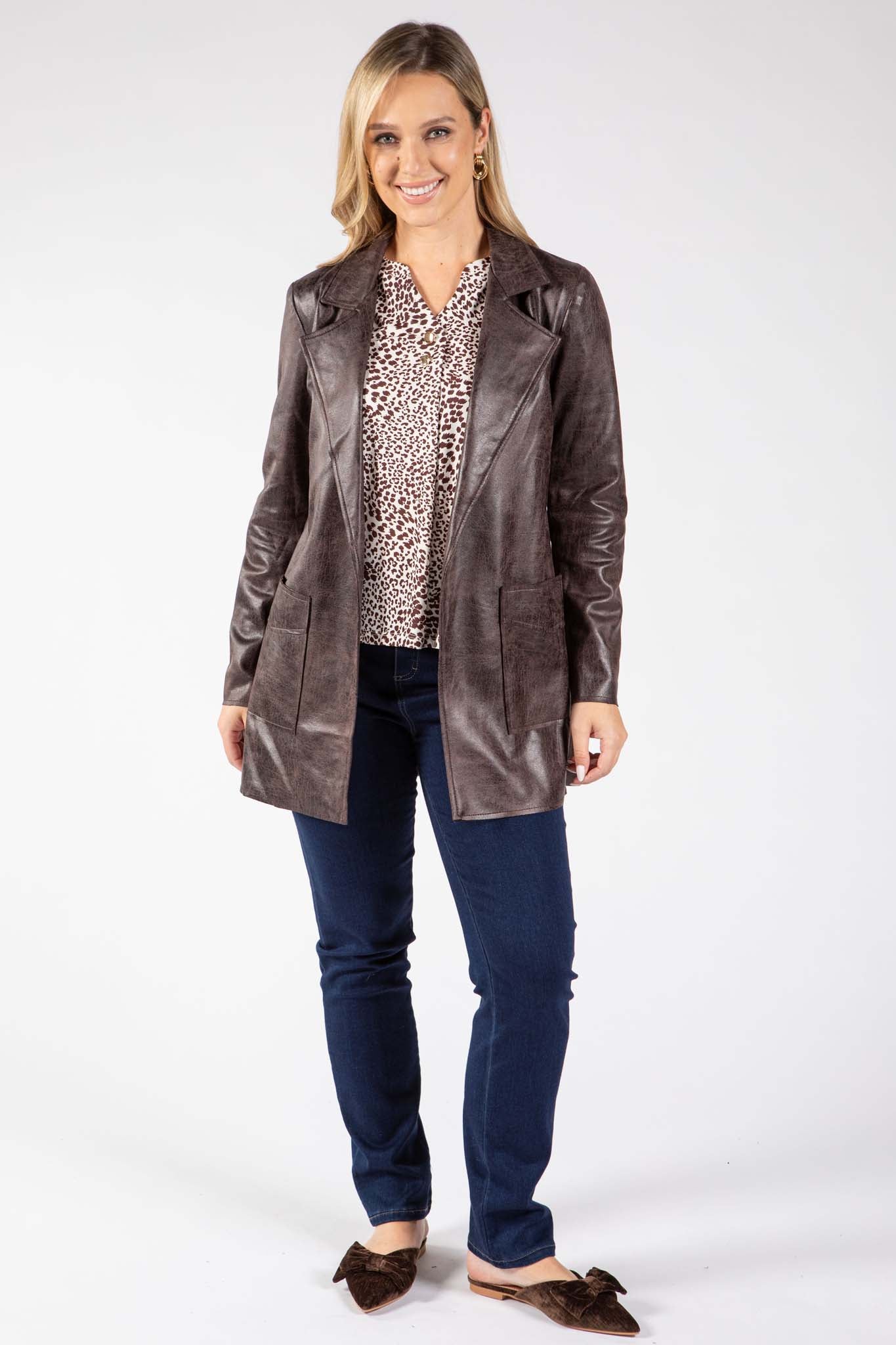 Brooklyn Faux Leather Jacket