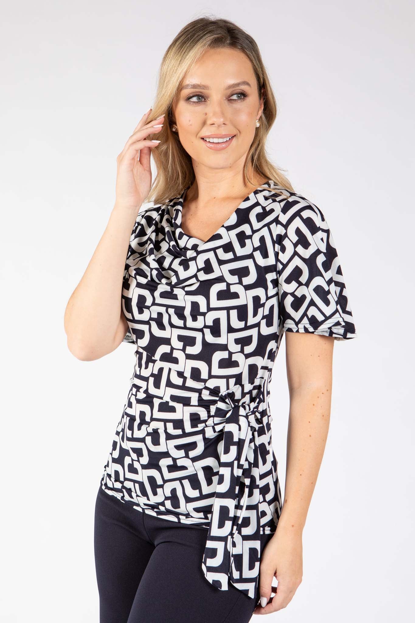 Johann DG Cowl Neck Top