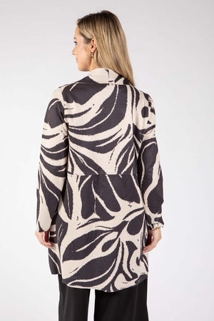 Zebra Print Longline Jacket