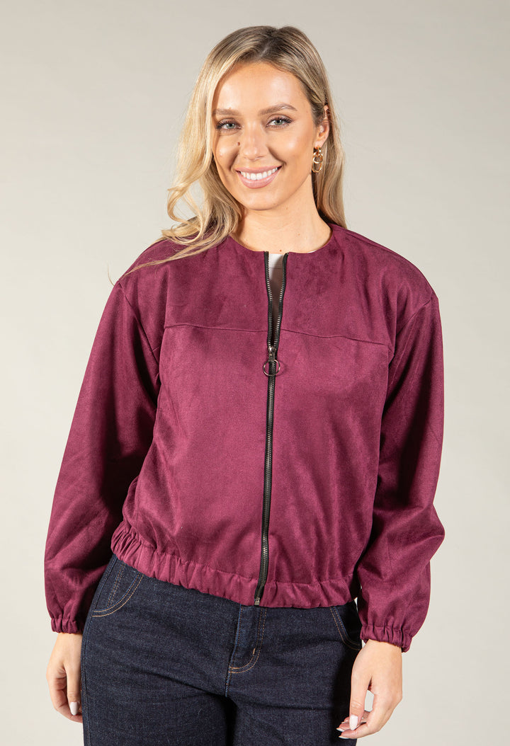 Harley Faux Suede Bomber Jacket
