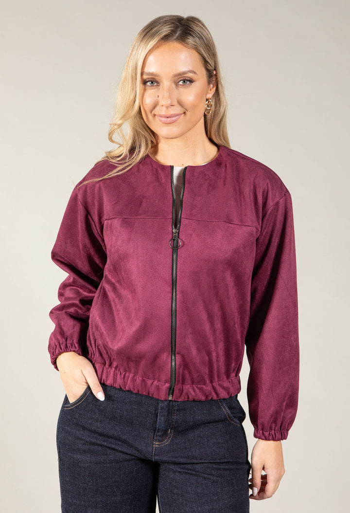Harley Faux Suede Bomber Jacket