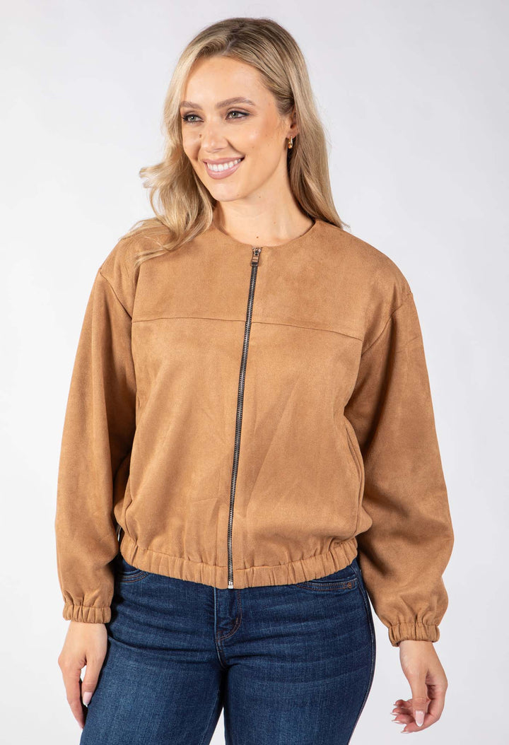 Harley Faux Suede Bomber Jacket