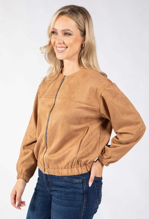 Harley Faux Suede Bomber Jacket