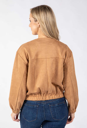 Harley Faux Suede Bomber Jacket