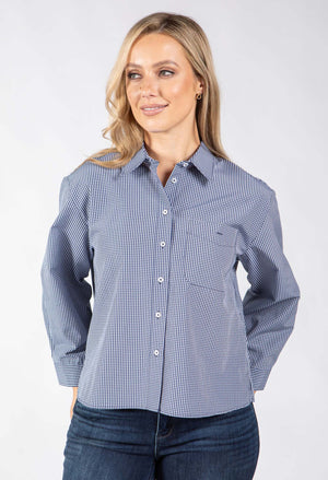 Sally Gingham Boxy Shirt