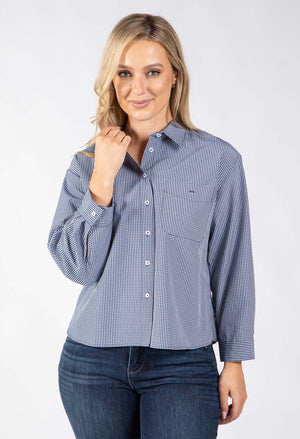 Sally Gingham Boxy Shirt