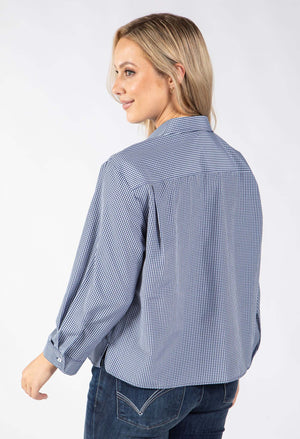 Sally Gingham Boxy Shirt
