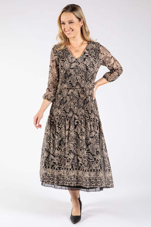 Riade Floral Print Midi Dress
