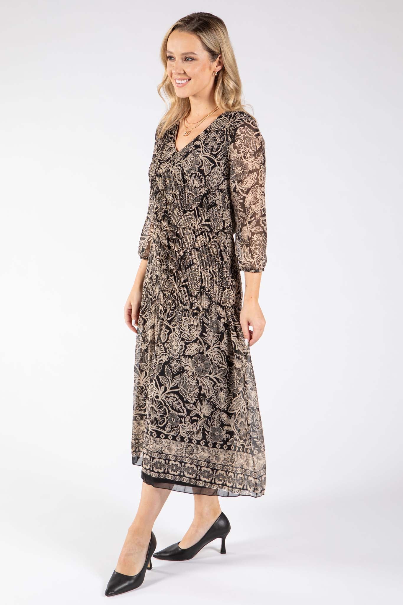 Riade Floral Print Midi Dress