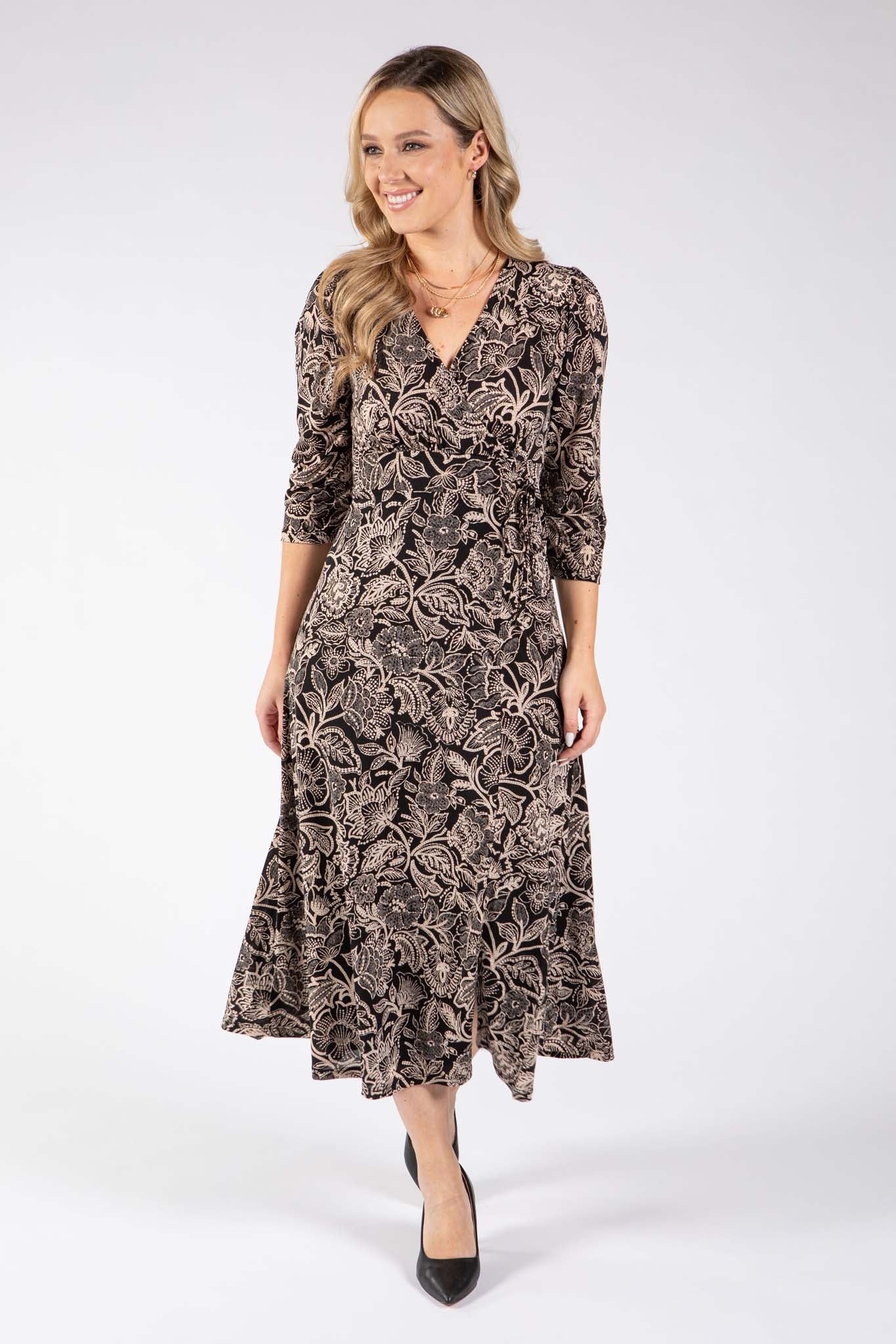 Ritex Faux Wrap Midi Dress