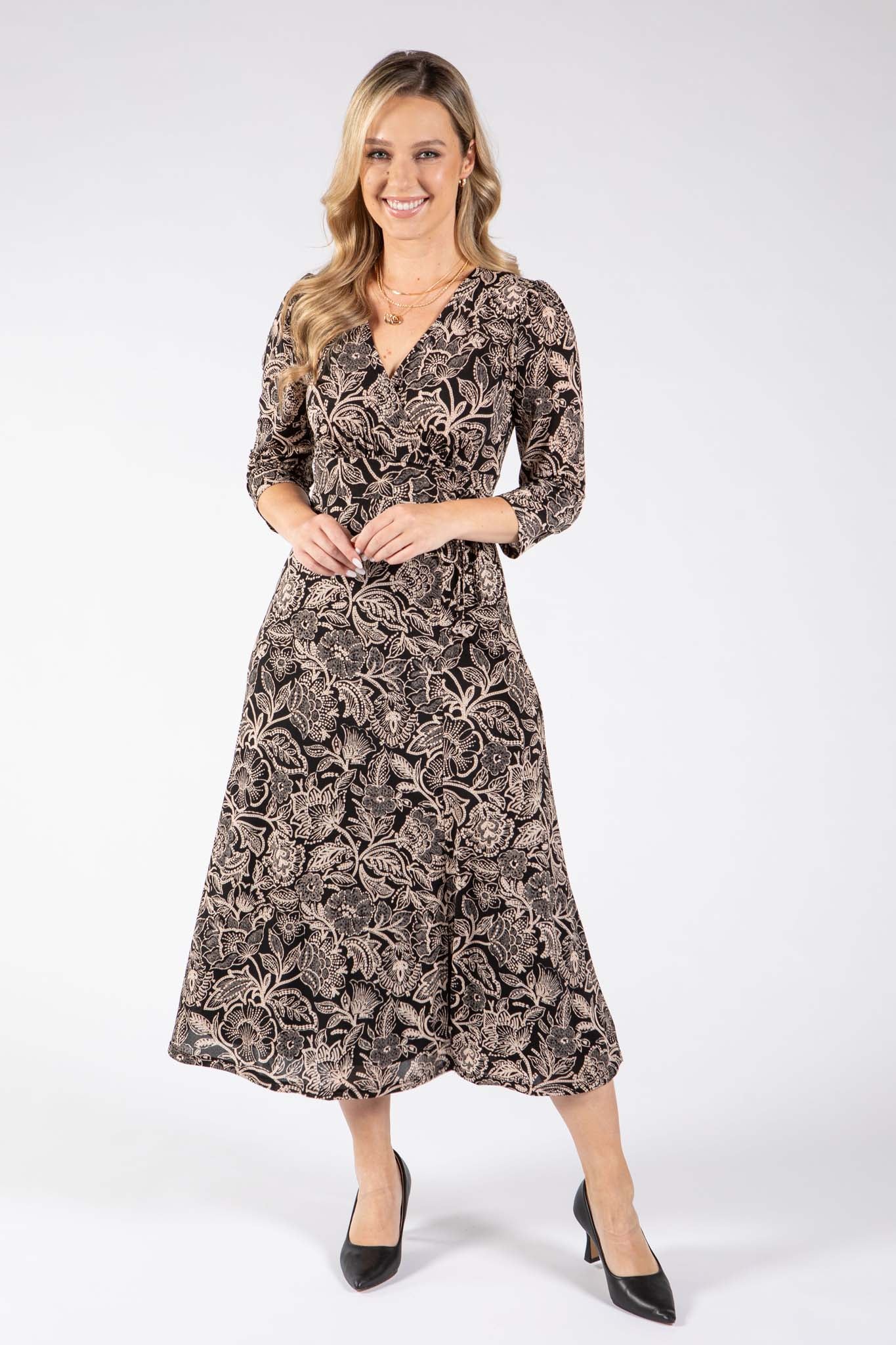 Ritex Faux Wrap Midi Dress
