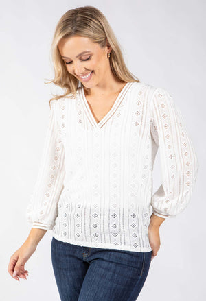 Tblanco Embroidered Top