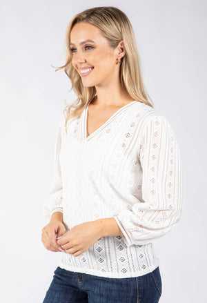 Tblanco Embroidered Top