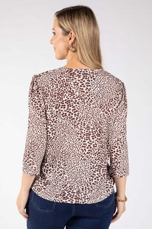 Gold Button Detail Leopard Top