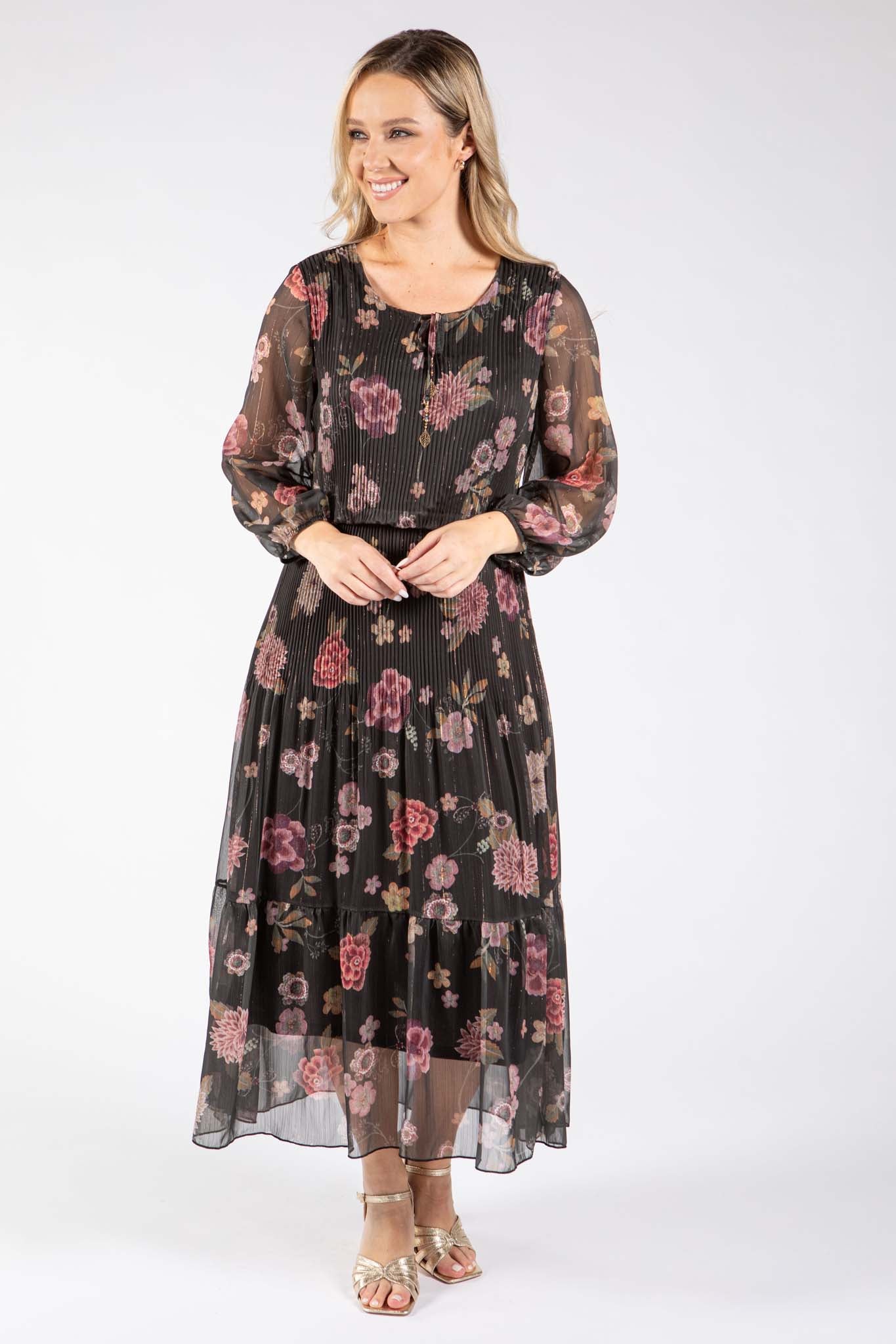 Riadella Plisse Pleated Floral Dress