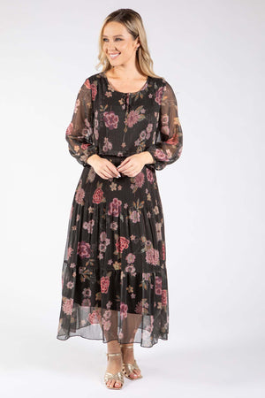 Riadella Plisse Pleated Floral Dress