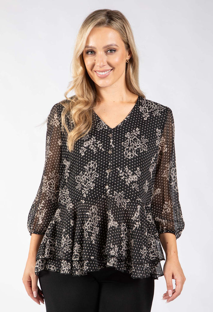 Tripois Peplum Blouse