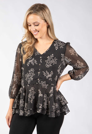 Tripois Peplum Blouse