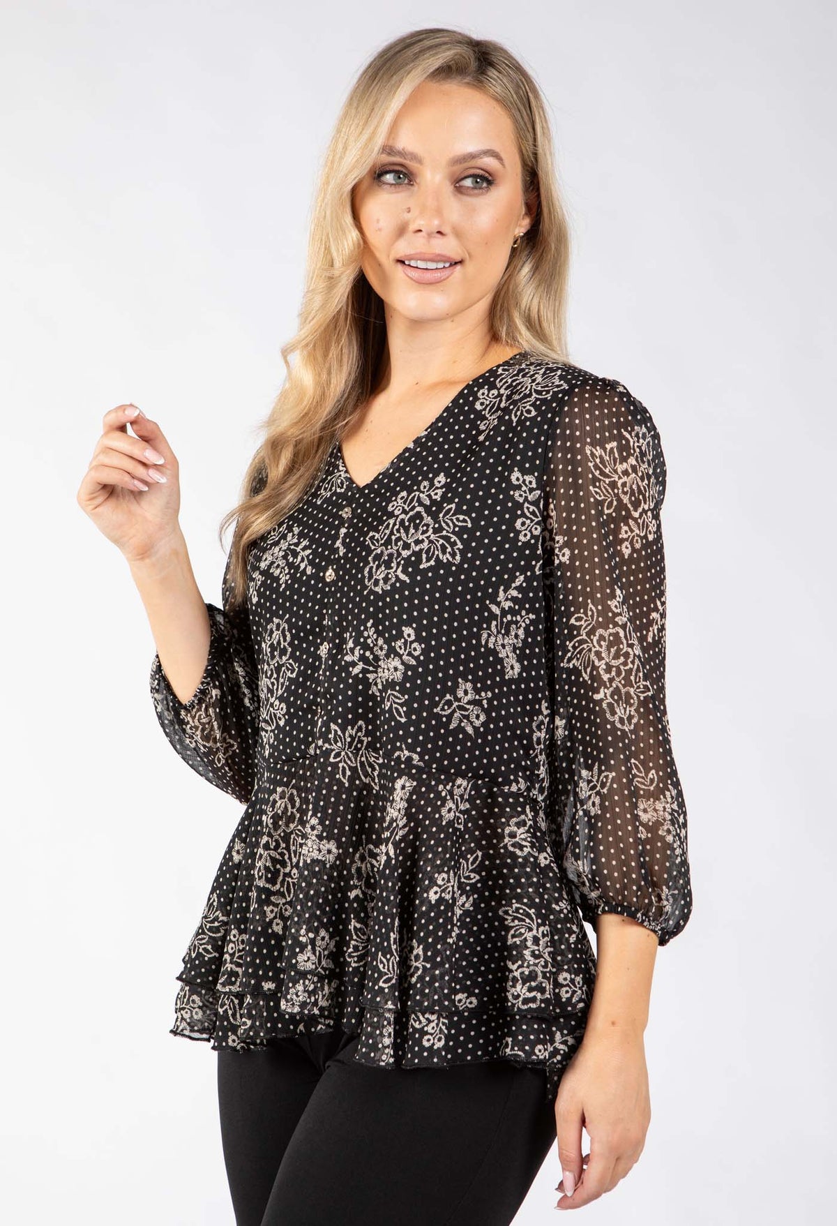Tripois Peplum Blouse