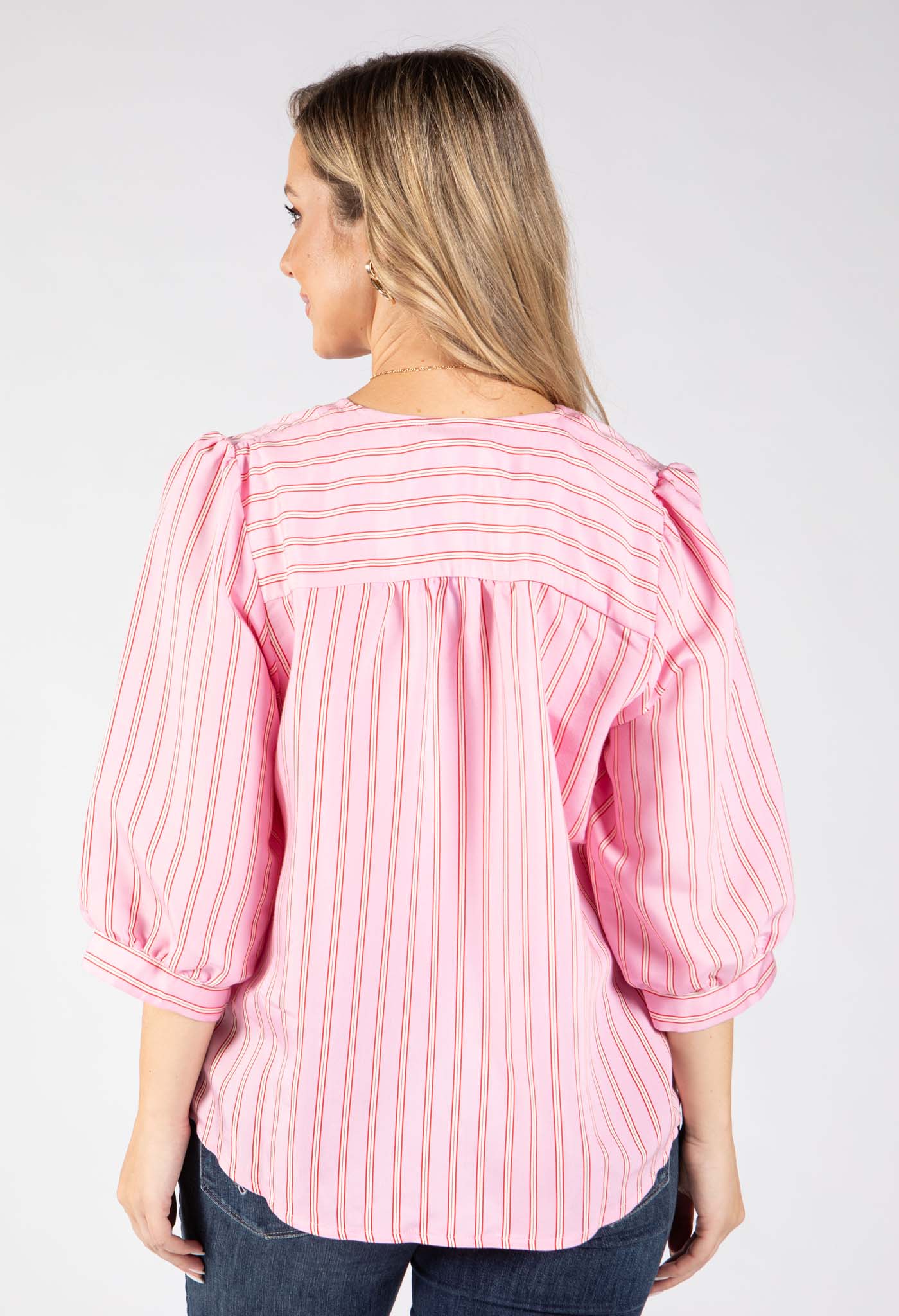 KPink Striped Blouse